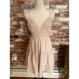 Blanco by Nature Women's Mia Crochet Appliqué Cotton Dress Size S